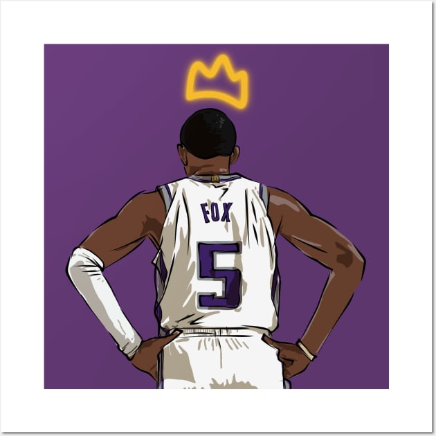 De'Aaron Fox, The King of Sacramento Wall Art by rattraptees